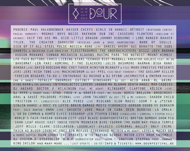 Dour Festival - Line Up