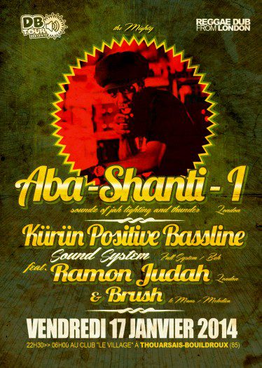 Flyer Dub Night " Le Village" ABA SHANTI I
