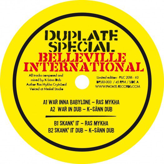 K-Sänn Dub & Ras Mykha - 10" Belleville International Dubplate Special